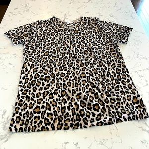Ann Taylor Loft Plus leopard print sweater tee, size 14